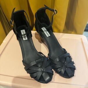 Steve Madden Black Strappy Heels